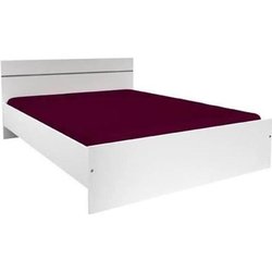 BOSTON Modernes Erwachsenenbett - Dekor Weiß - B 140 x B 190 cm
