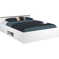 ZODIAC Modernes mattweißes Erwachsenenbett - B 140 x L 190 cm