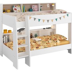 PARISOT Lits superposés enfant 2 x 90x200 cm - Décor Chene et Blanc Om