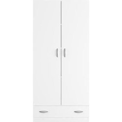 VARIA Kleiderschrank mit 2 Türen, weißes Dekor B78 cm