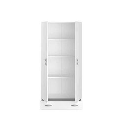 VARIA Kleiderschrank mit 2 Türen, weißes Dekor B78 cm