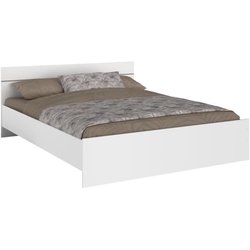 Boston Erwachsener Bett 160x200 - Weißes Dekor - Made in Frankreich
