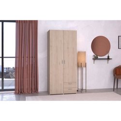 VARIA-Schrank  Dekor Eiche und Weiß  2 Türen  2 Schubladen  80,7 x