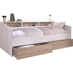 Tagesbett mit 2 Schubladen 90 x 200/190 cm  MDF  mattes Eichen- und 