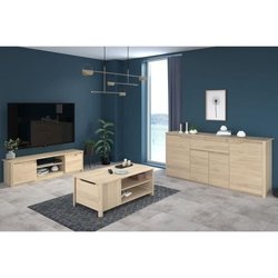 Couchtisch-Set mit Truhe, TV-Einheit und Sideboard  BETTY  Spanplatt