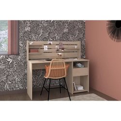 ESCALE Schreibtisch mit Verlängerung - Eichendekor - L 138 x T 60 x H 