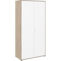 Schlafzimmerschrank - AALBORG - Weiß / Eiche - 2 Türen - 100 x 50,2 x 