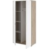 Schlafzimmerschrank - AALBORG - Weiß / Eiche - 2 Türen - 100 x 50,2 x 