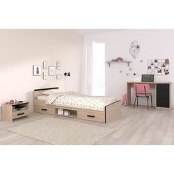 ZODIAC 3-teiliges komplettes Kinderzimmer  Bett + Nachttisch + Schrei