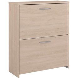 Shoe cabinet with 2 flaps - EASY LIFE - Oak - 66.5 x 78.5 x 25.1 - PAR