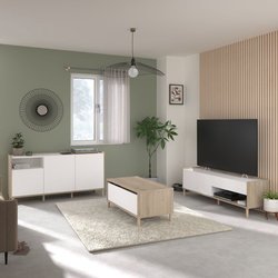 Wohnzimmermöbel-Set - TV-Schrank, Couchtisch, niedriges Sideboard - MO