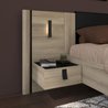 Bett mit 2 Nachttischen - KIERAN - 160 x 200 cm - Eiche / Schwarz - PA
