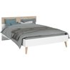 Komplettes Schlafzimmer - AALBORG - Skandinavisch - Weiß/Eiche - Bett 