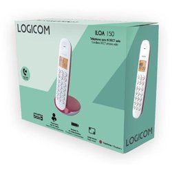 Teléfono inalámbrico fijo - LOGICOM - DECT ILOA 150 SOLO - Frambuesa -