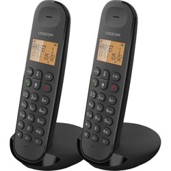 Cordless landline telephone - LOGICOM - DECT ILOA 250 DUO - Black - Wi