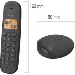 Fixed cordless telephone - LOGICOM - DECT ILOA 155T SOLO - Black - Wit