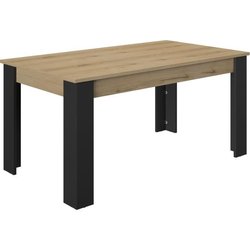 Ausziehbarer Tisch - GAMI - TRUST - Eiche / Schwarz - 8 Personen - 90 
