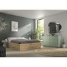 Bett mit Stauraum - TIDY - 140 x 190 cm - Eiche / Ecru - inklusive Lat