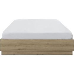 Bett mit Stauraum - TIDY - 140 x 190 cm - Eiche / Ecru - inklusive Lat