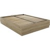 Bett mit Stauraum - TIDY - 140 x 190 cm - Eiche / Ecru - inklusive Lat