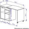 ALPAGA  Drehinsel  1 Tür  156 x 60 x 88 cm  Eiche Silva / Grege  