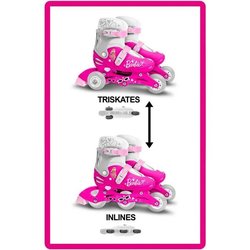 STAMP - Pattini in linea due in uno a 3 ruote - Barbie