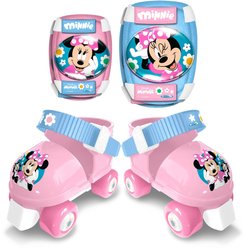 Set pattini a rotelle e protezioni - MINNIE - MN432035 - Con gomitiere