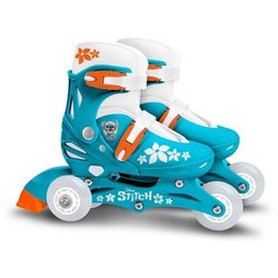 2 in 1 Inlineskates - DISNEY - STITCH - 3 Rollen - Größe 27-30