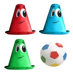 Set de Foot pré-scolaire - STAMP - Balle et 3 cônes - Mixte - A partir