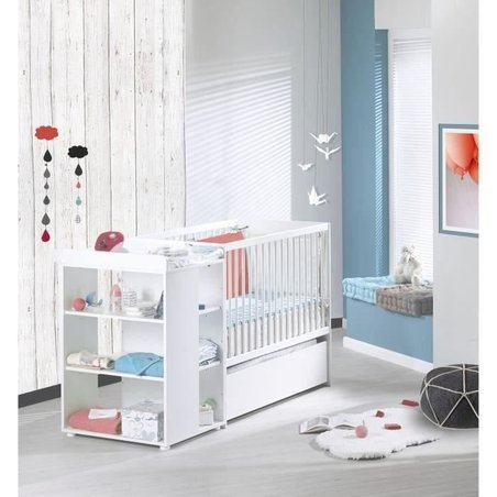 SAUTHON ELOI Kombinationsbett 3 in 1 60 x 120 in 90x190 cm - Weiß