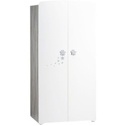 Armoire bébé Nao - MDF - Blanc - 2 portes - 85 x 175 x 56 cm - BABY PR