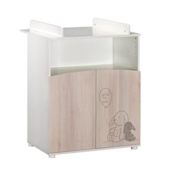 Commode - Babyprice - Lapinou -  2 portes - Une niche - Sérigraphie la