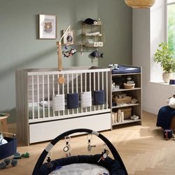 Lit bébé combiné - 120x60cm - Evolutif en 90x190cm - Babyprice Up - Ch