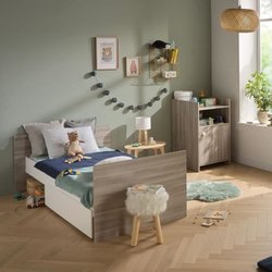Lit bébé combiné - 120x60cm - Evolutif en 90x190cm - Babyprice Up - Ch
