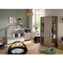 Lit bébé combiné - 120x60cm - Evolutif en 90x190cm - Babyprice Up - Ch