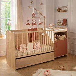 Lit combiné - 120 x 60 cm - Evolutif en 90 x 190 cm - CHARLIE - SAUTHO