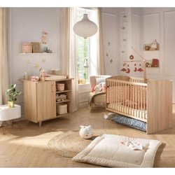 Babyzimmer-Duo - SAUTHON - Sam Golden Oak - Kinderbett und Wickeltisch