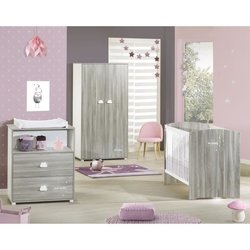 Chambre bébé complete - Lit 120x60, commode a langer et armoire - BABY