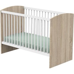 Lit bébé - 120 x 60 cm - Matelas inclus - Access - Bois/Blanc - SAUTHO