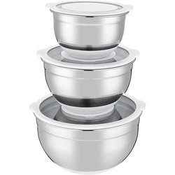Set de saladiers - ARTHUR MARTIN - AM486 - 16-20-24 cm - Couvercles he