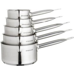 ARTHUR MARTIN Set de de 5 Casseroles - Acier inoxydable - Intérieur sa