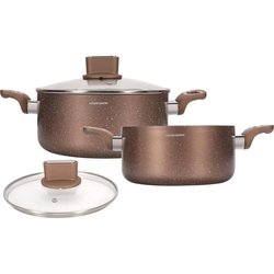Set of pots - ARTHUR MARTIN - AM9820 - 20-24 cm with glass lid - Alumi