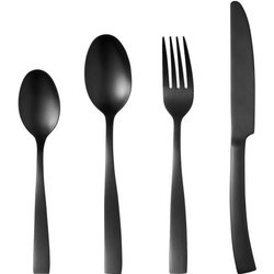 Besteckset - ARTHUR MARTIN - AM5136 - 24-teilig - Edelstahl - Schwarze