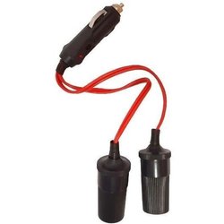 Double cigarette lighter socket 12/24V - HTC EQUIPEMENT - With 10A LED