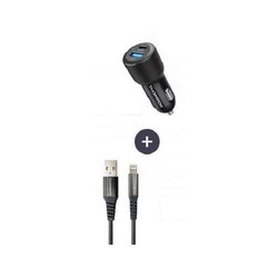 Charger + cable pack - THOMSON - 60 W car charger - USB-A to L 3A cabl