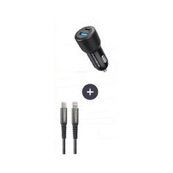 Charger + cable pack - THOMSON - 60 W car charger - C to L 5A cable - 