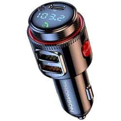 FM-Transmitter bt - THOMSON - 12/24 V - 48 W - QC 3.0 - Blaue LED