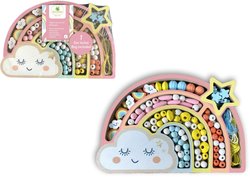 Perlen - Regenbogenset Holzperlen