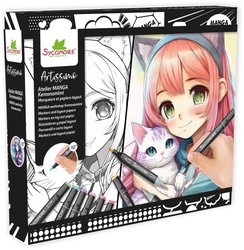 Coffret créatif - SYCOMORE - Layout et marqueurs - Kemonomimi - Des 10