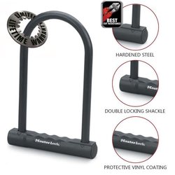 Cerradura en U 2 llaves planas Masterlock H.180mm Ø12mm